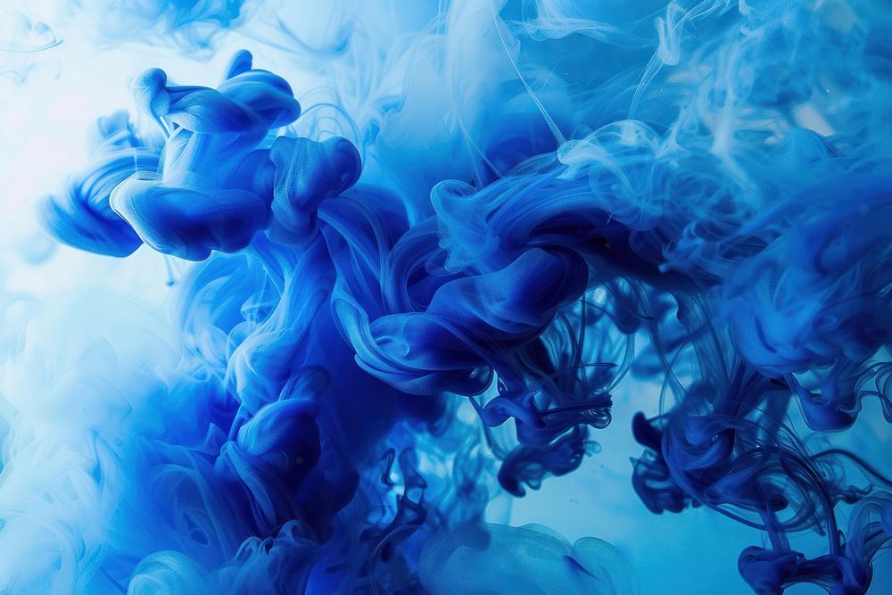 Blue ink underwater blue smoke backgrounds.