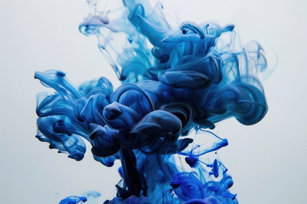 Blue ink underwater blue art creativity.