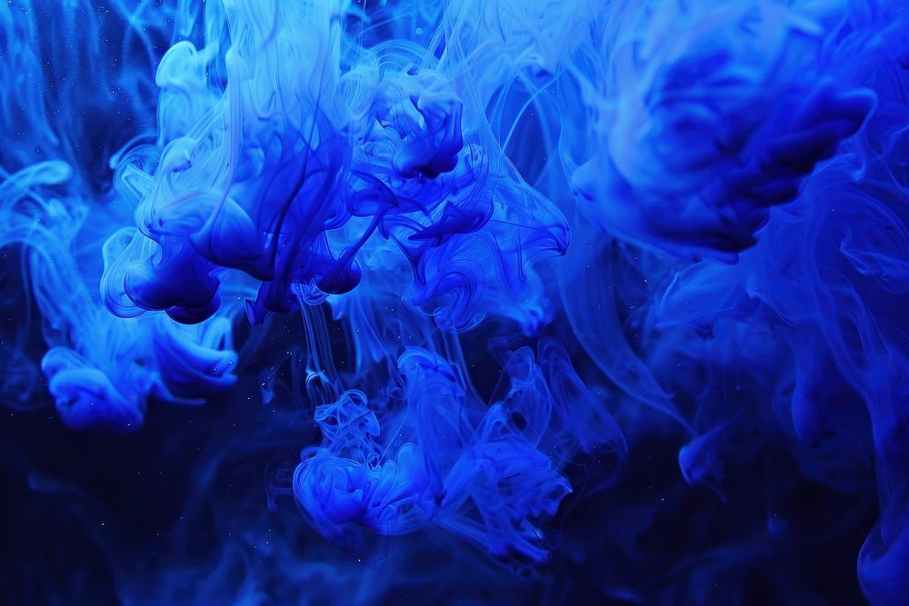 Blue ink underwater blue backgrounds fragility.
