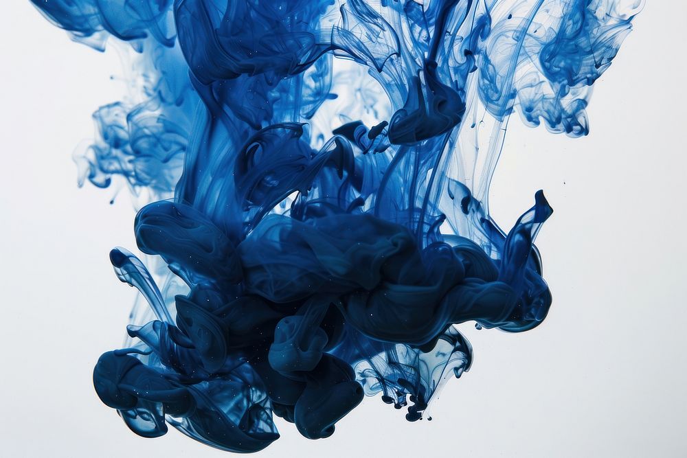 Blue ink underwater blue backgrounds creativity.