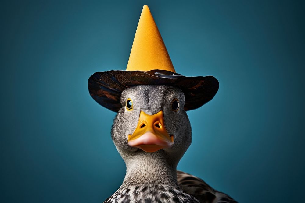 Duck hat party hat clothing.