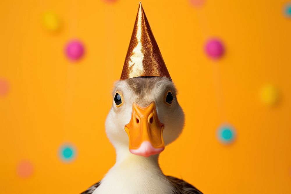 Duck hat party hat clothing.