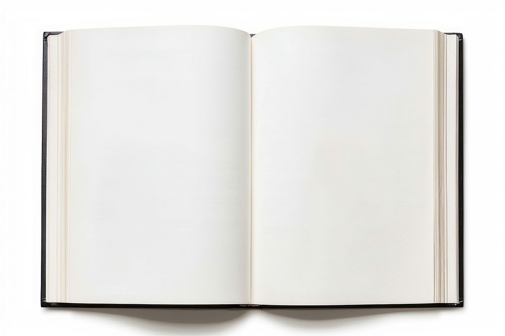 Opened white book publication diary paper.