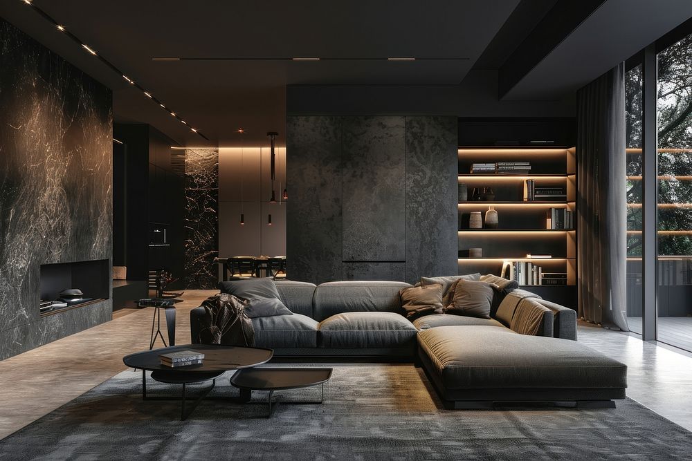 Modern apartment architecture furniture building. | Premium Photo
