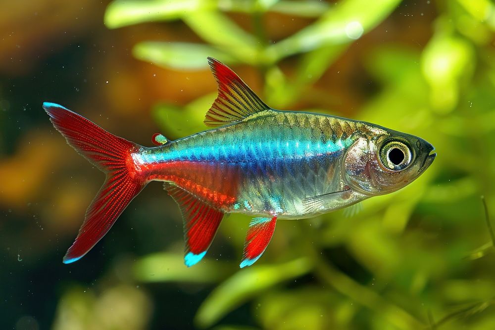 Neon Tetra Fish fish aquatic animal.