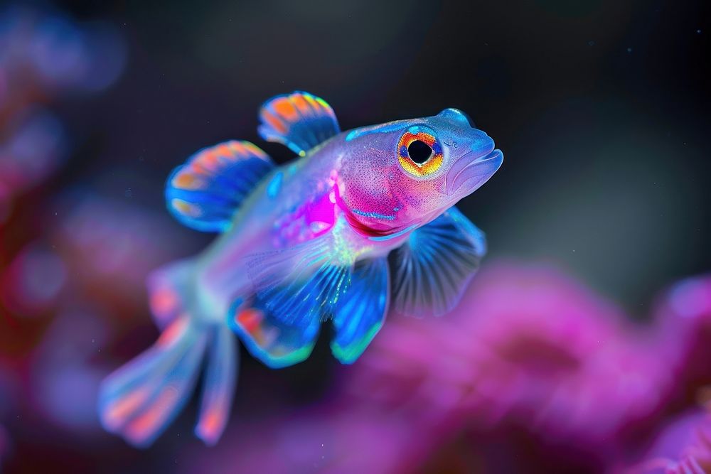 Neon Goby Fish fish outdoors aquatic.