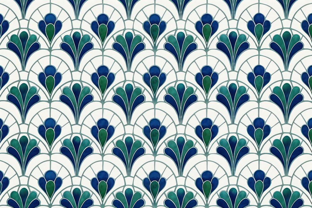 Peacock tile pattern graphics gate art.