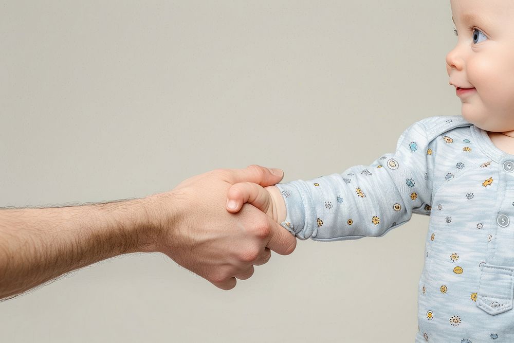 Baby boy handshake human person finger.