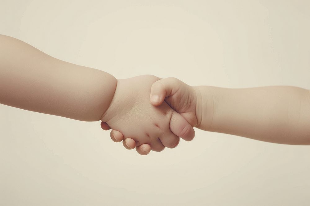 Baby kid handshake human person holding hands.