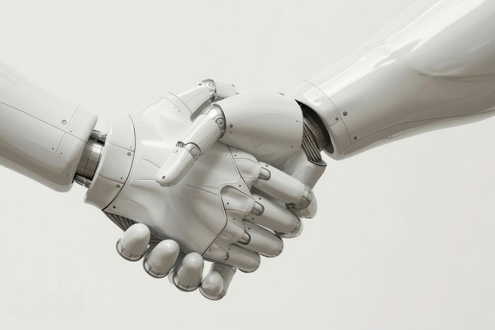 Robot hand shaking human transportation medication.