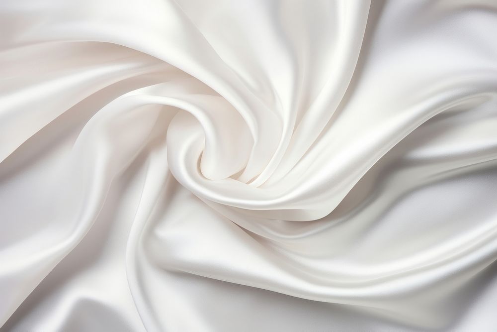 Satin white silk.