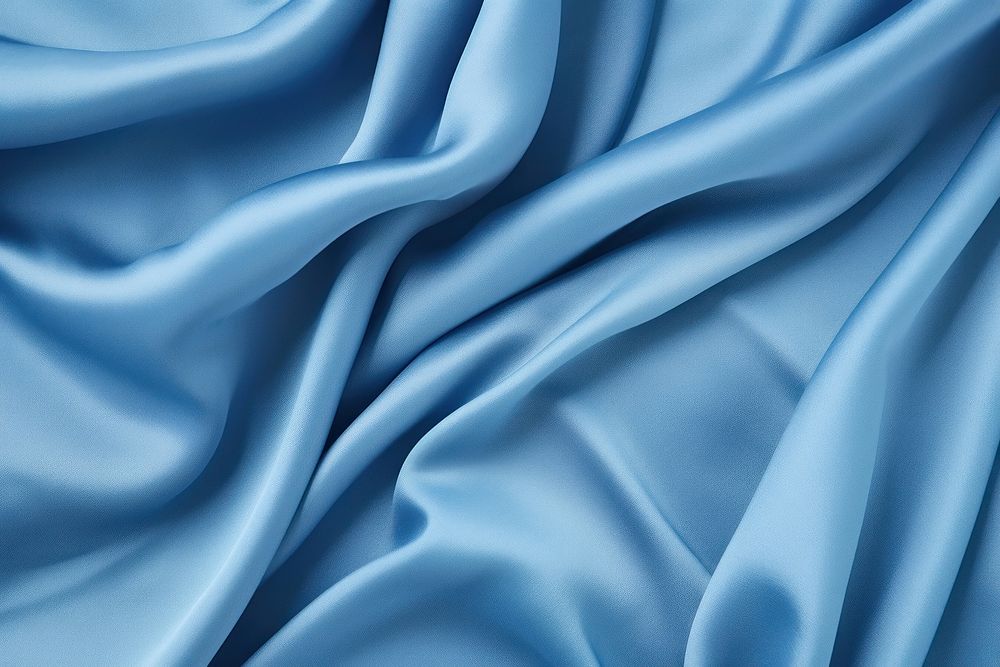 Blue fabric cloth silk.
