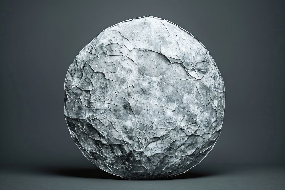 Moon in style of crumpled accessories accessory astronomy.