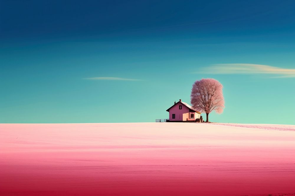 Christmas background landscape architecture outdoors. | Free Photo