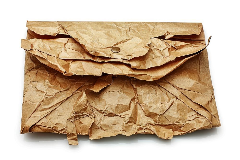 Folder in style of crumpled paper cardboard diaper.