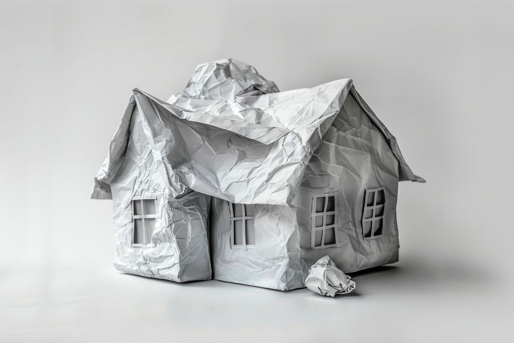 House in style of crumpled architecture building outdoors.