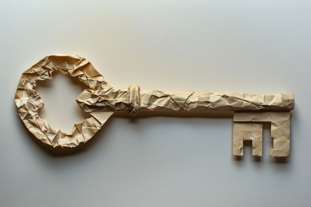 Key in style of crumpled smoke pipe.