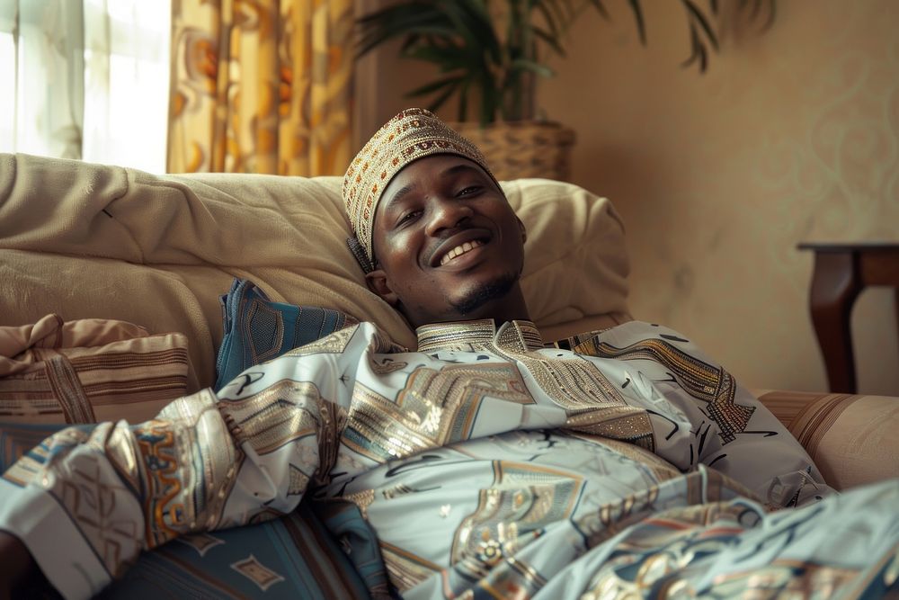 Nigerian man clothing blanket apparel.