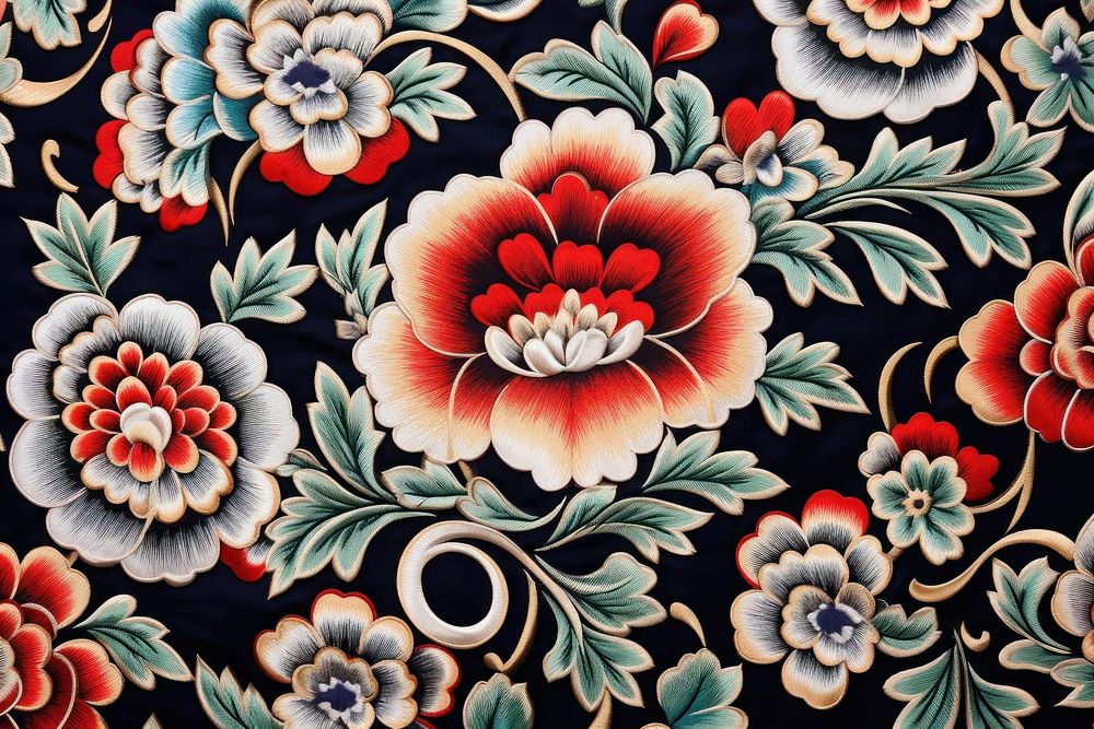 Top view photo of a chinese pattern accessories embroidery accessory.