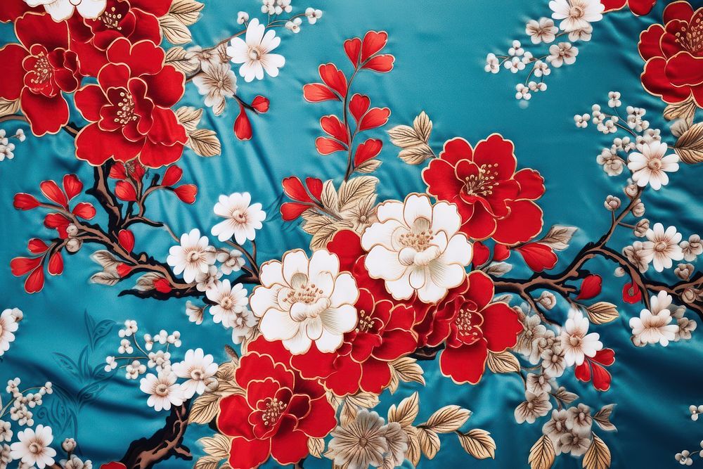 Top view photo of a chinese pattern embroidery graphics clothing.