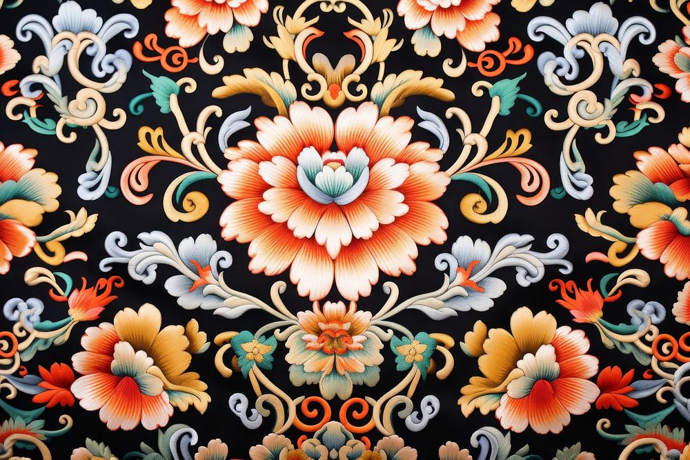 Top view photo of a chinese pattern accessories accessory graphics.