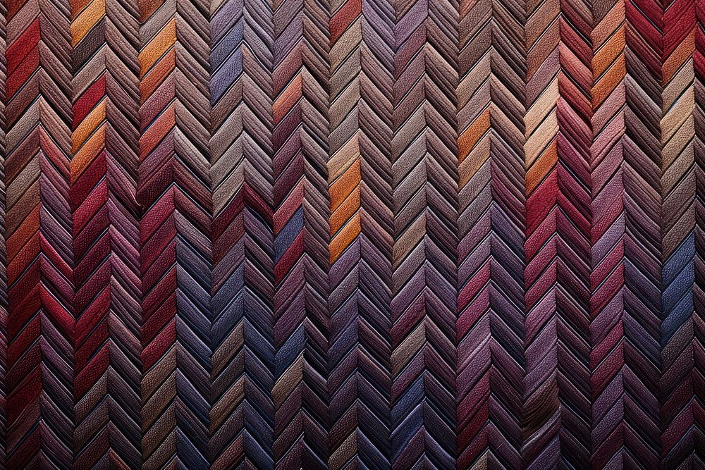 Top view photo of a herringbone pattern texture woven home decor.