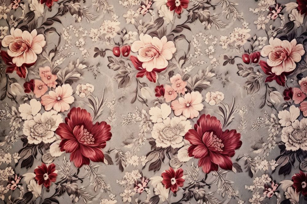 Top view photo of a victorian graphics pattern blossom.