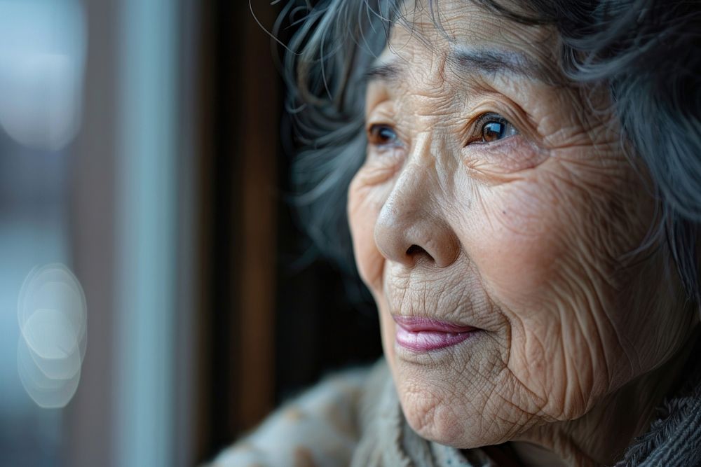 Senior japanese woman person female human.