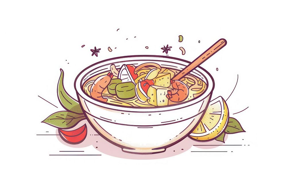 Curry flat illustration art illustrated produce.