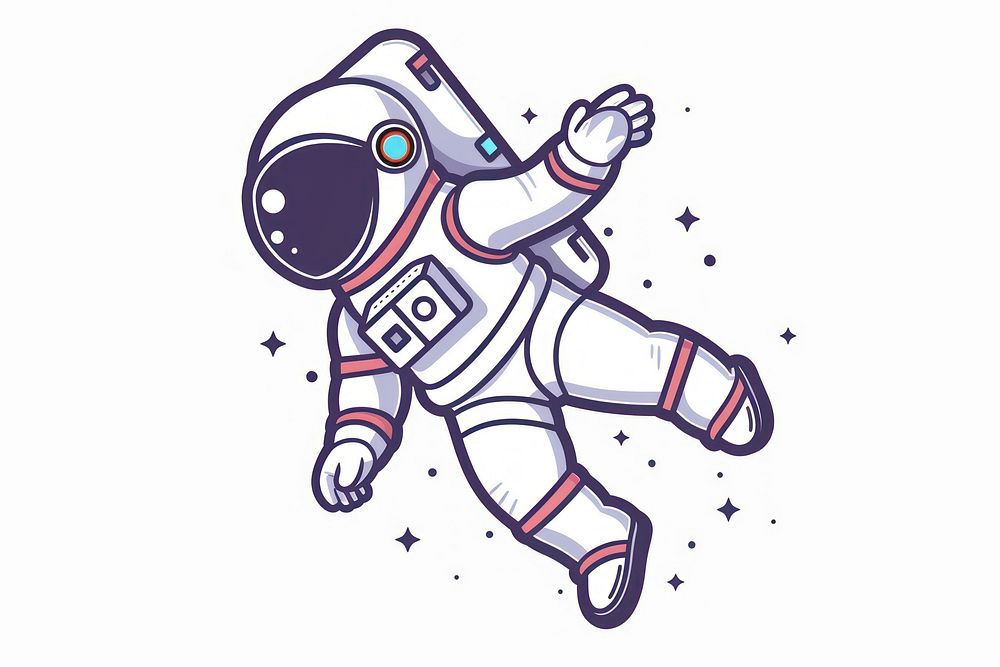 Astronaut flat illustration art illustrated dynamite.