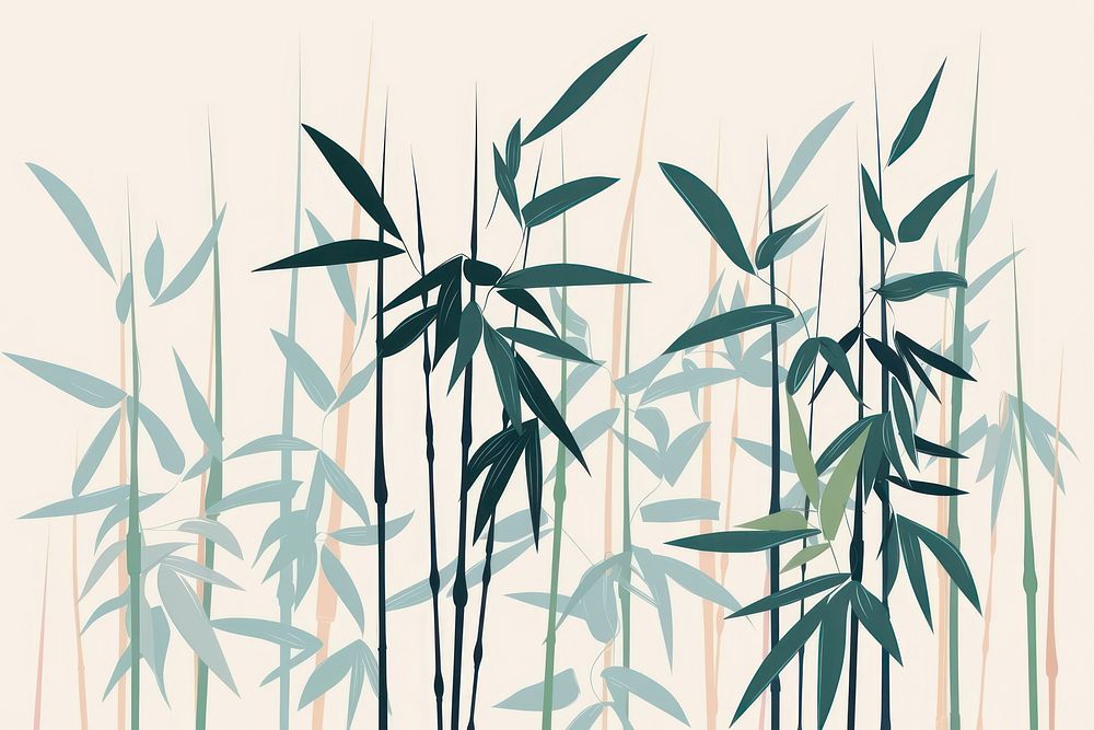 Bamboo flat illustration plant.