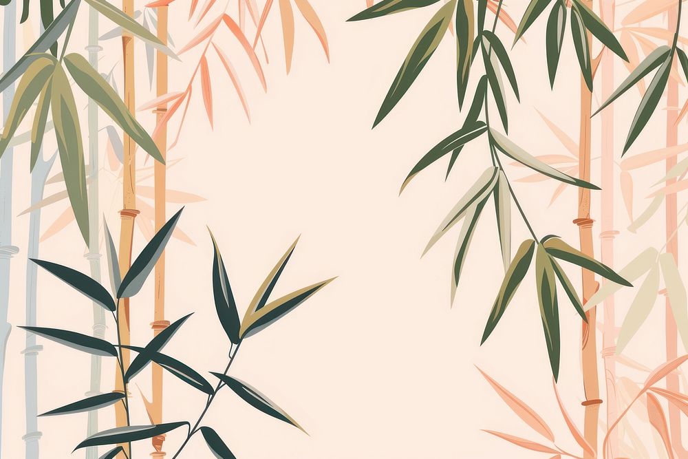 Bamboo flat illustration plant.