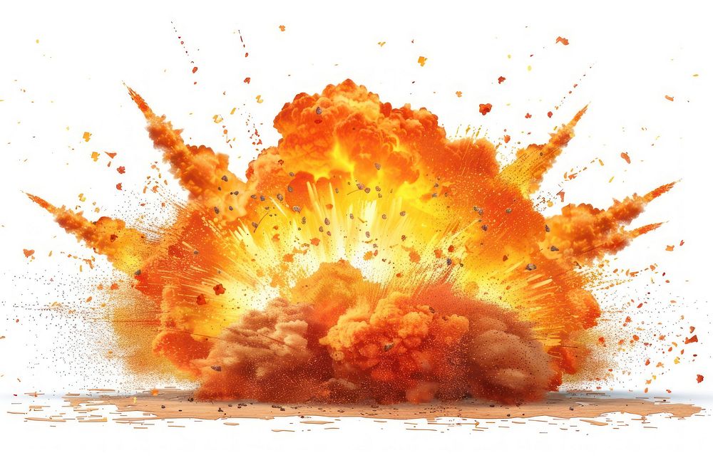 Explosion border illustration explosion bonfire flame.