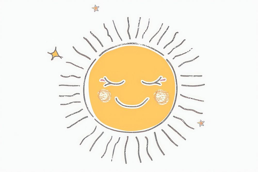 Smiling sun flat illustration art accessories illustrated.