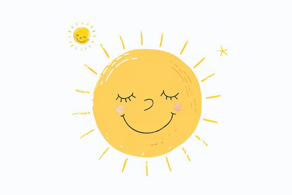 Smiling sun flat illustration outdoors produce nature.