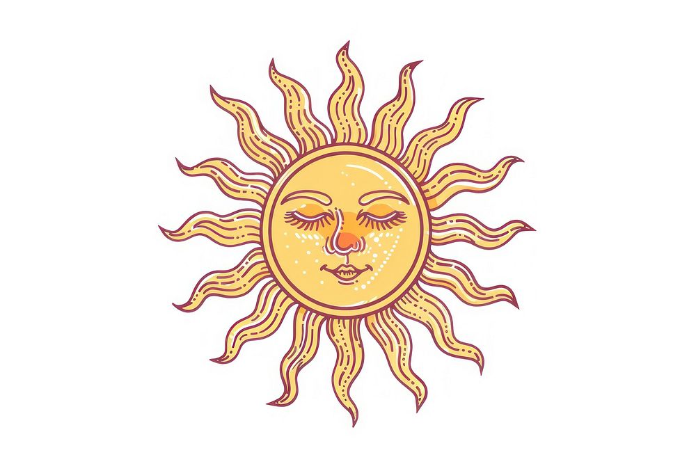 Sun flat illustration emblem symbol animal.