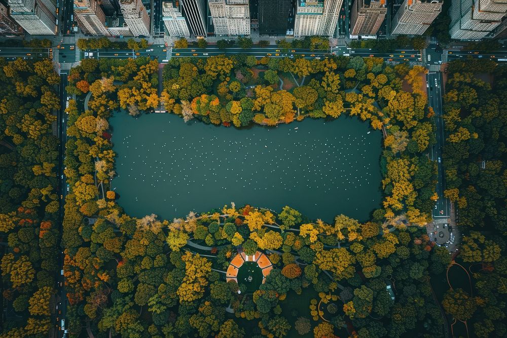 Central Park aerial view architecture outdoors building.