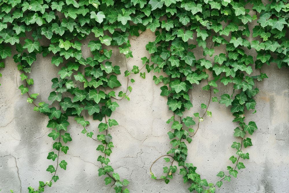 Climbing wall of ivy plant vine.