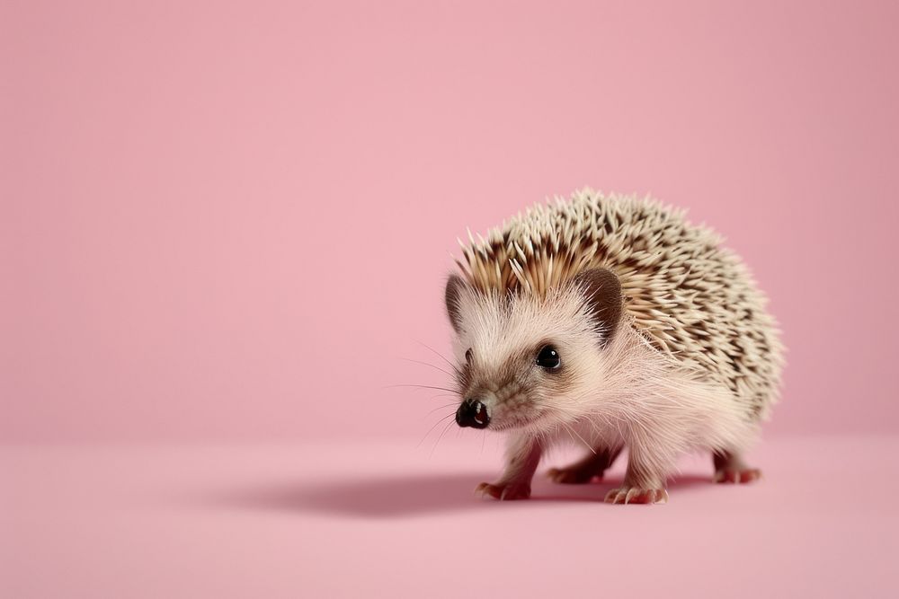 Cute hedgehog porcupine animal mammal.