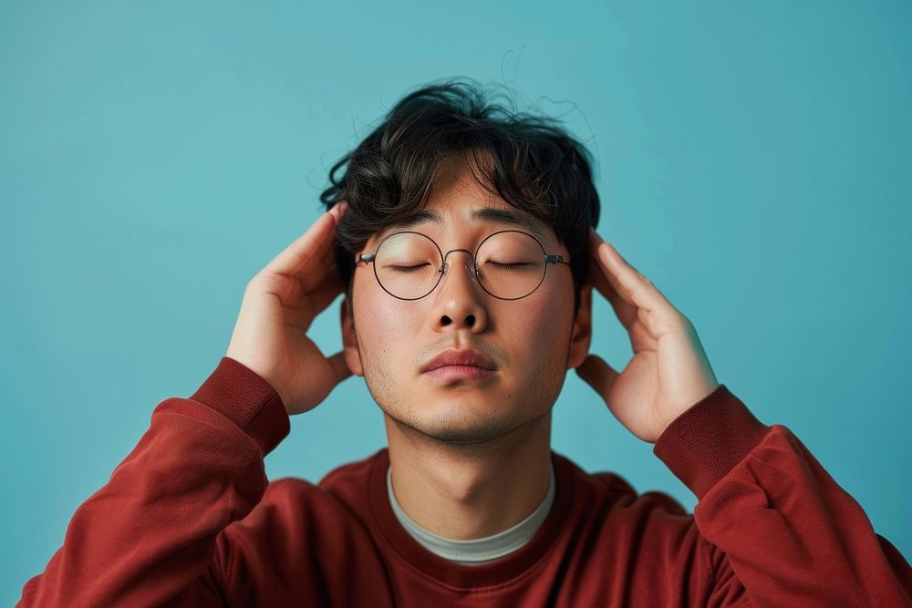 Korean man photo head photography.