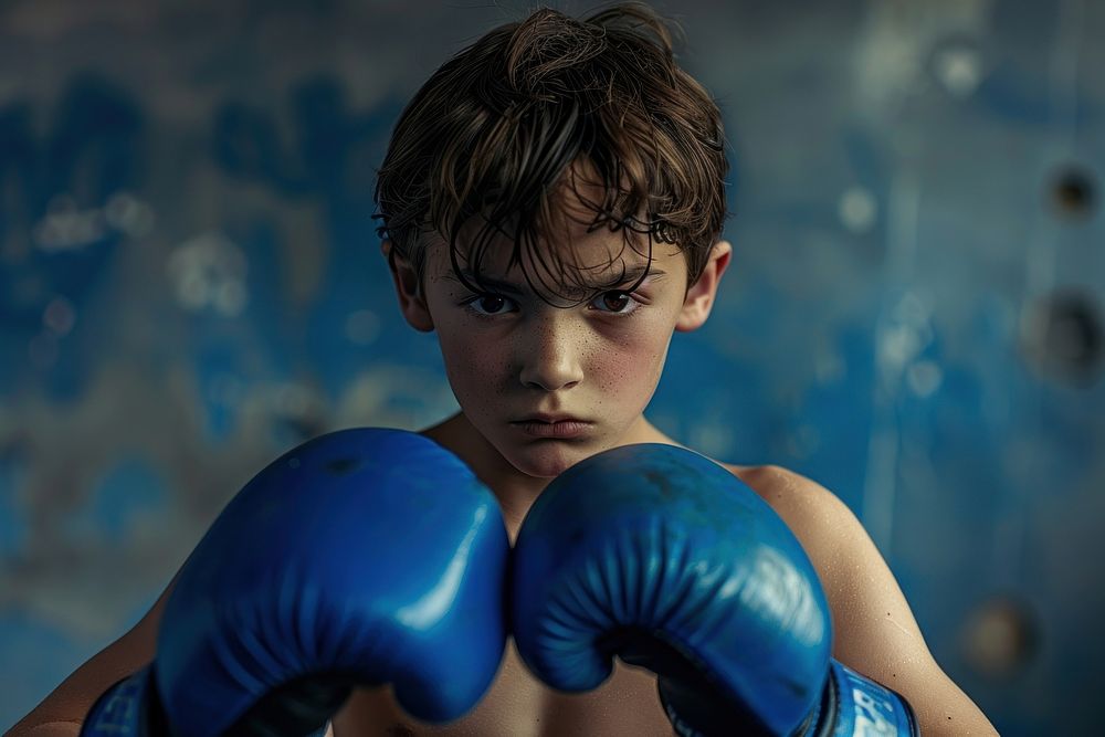 Boy Training Boxing Exercise Movement photo photography portrait.