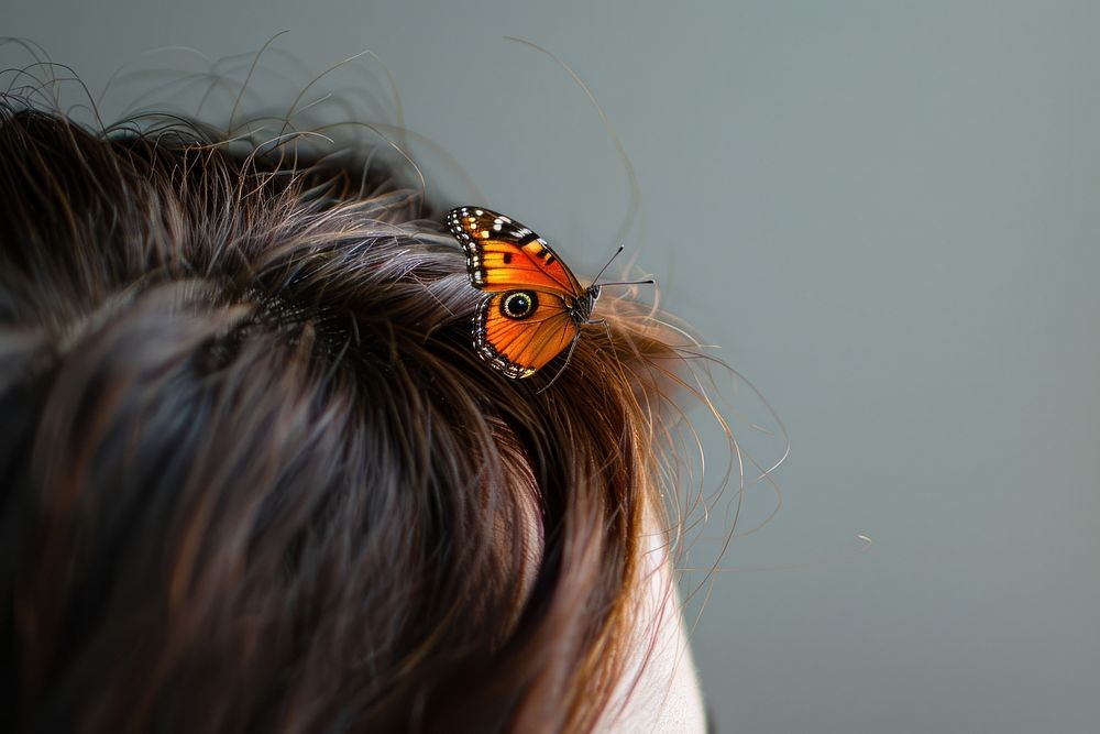 Butterfly photo hair invertebrate.