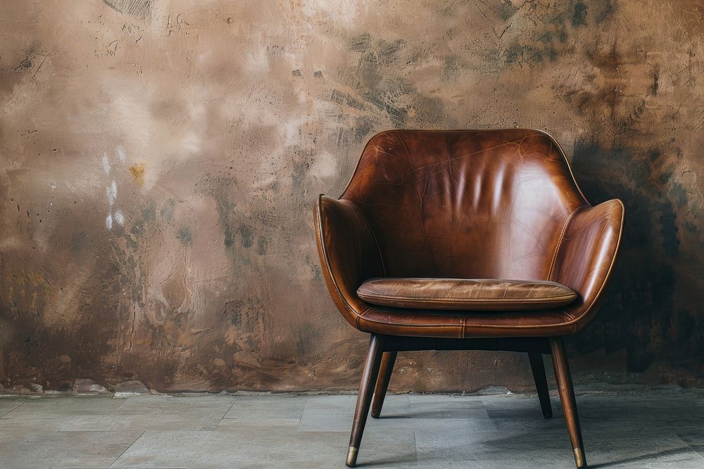 Industrial leather chair furniture armchair.