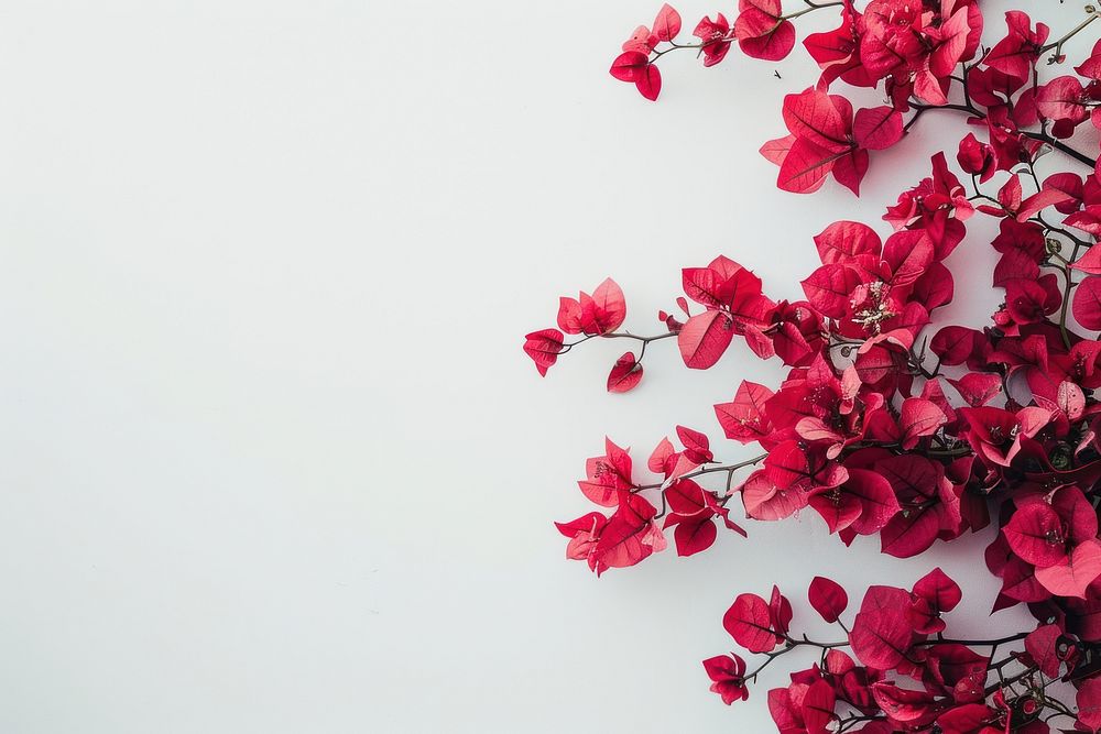 Red Bougainvillea geranium blossom flower.