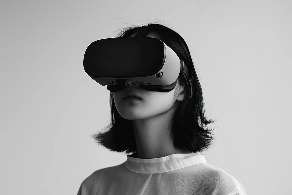 Woman in Virtual Reality photo photography accessories.