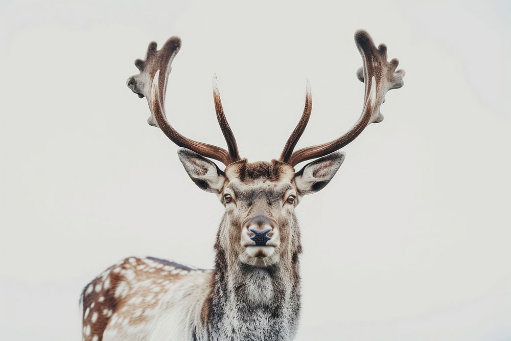Wild deer with beautiful large antlers wildlife antelope animal.