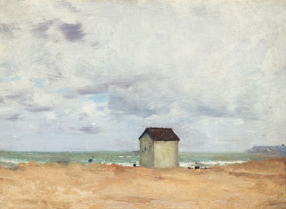 The Beach at Trouville by Henri Gervex. Original public domain image from Los Angeles County Museum of Art. Digitally…