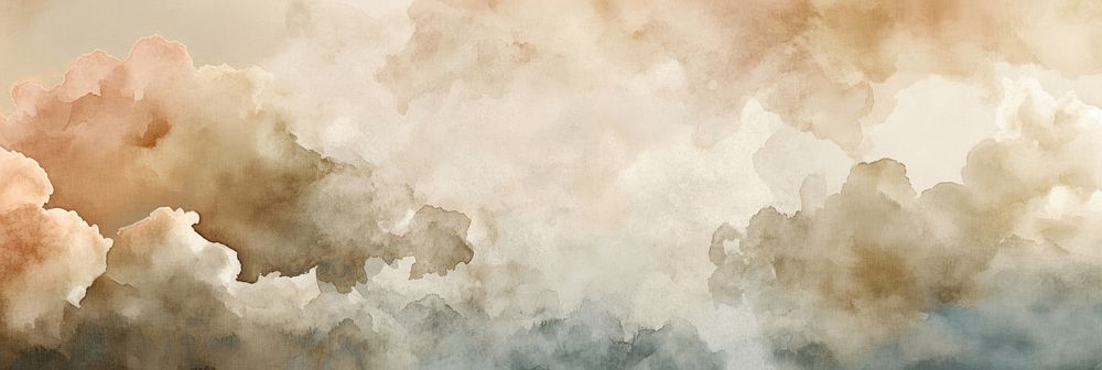 Watercolor background abstract clouds.