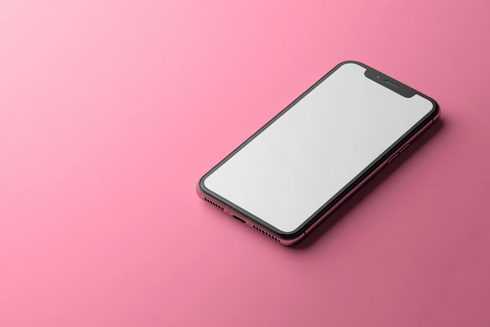 Social media mockup phone blank electronics.