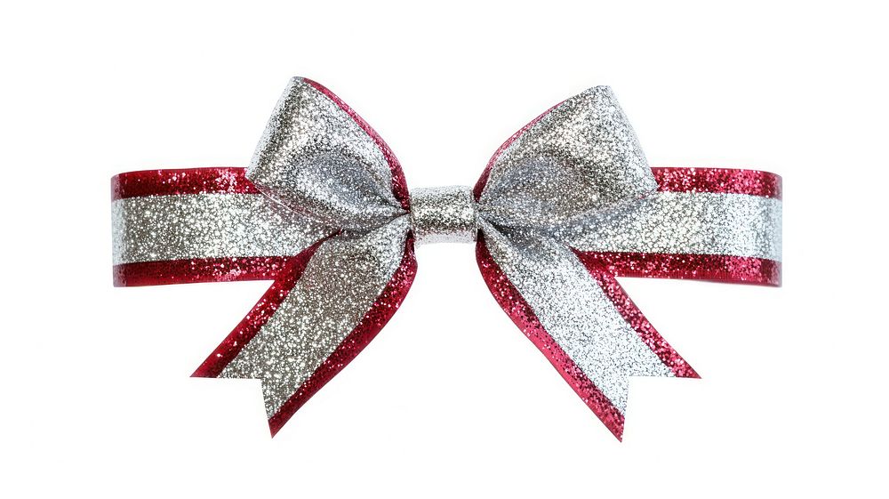 A sparkling silver ribbon accessories accessory tie.